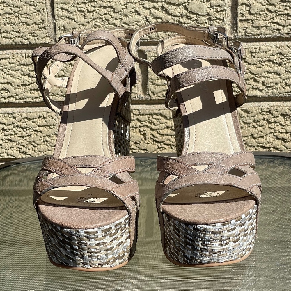Nine West NWBardough Leather Wedges